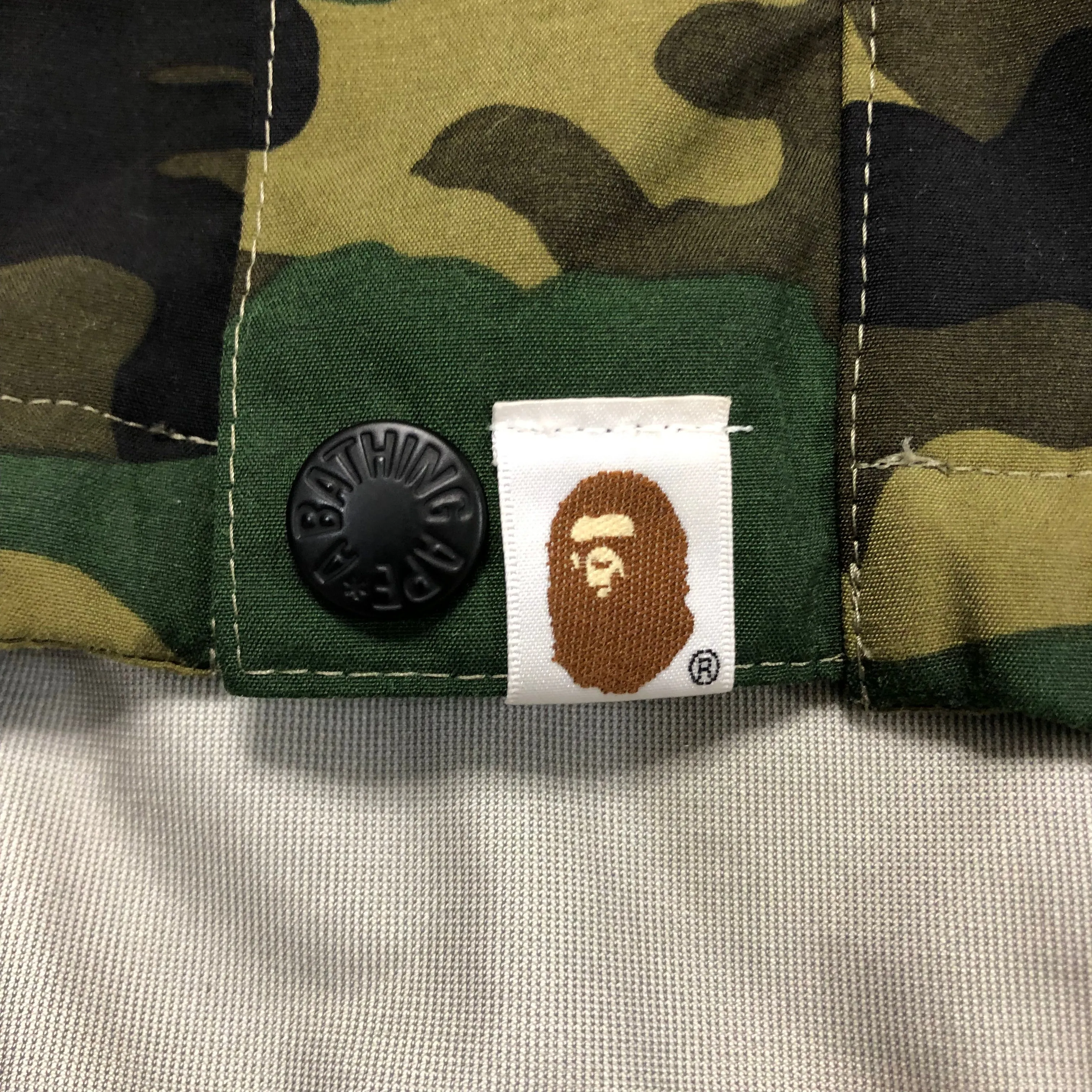 [S] A Bathing Ape Bape Gore Tex Woodland Camo Jacket