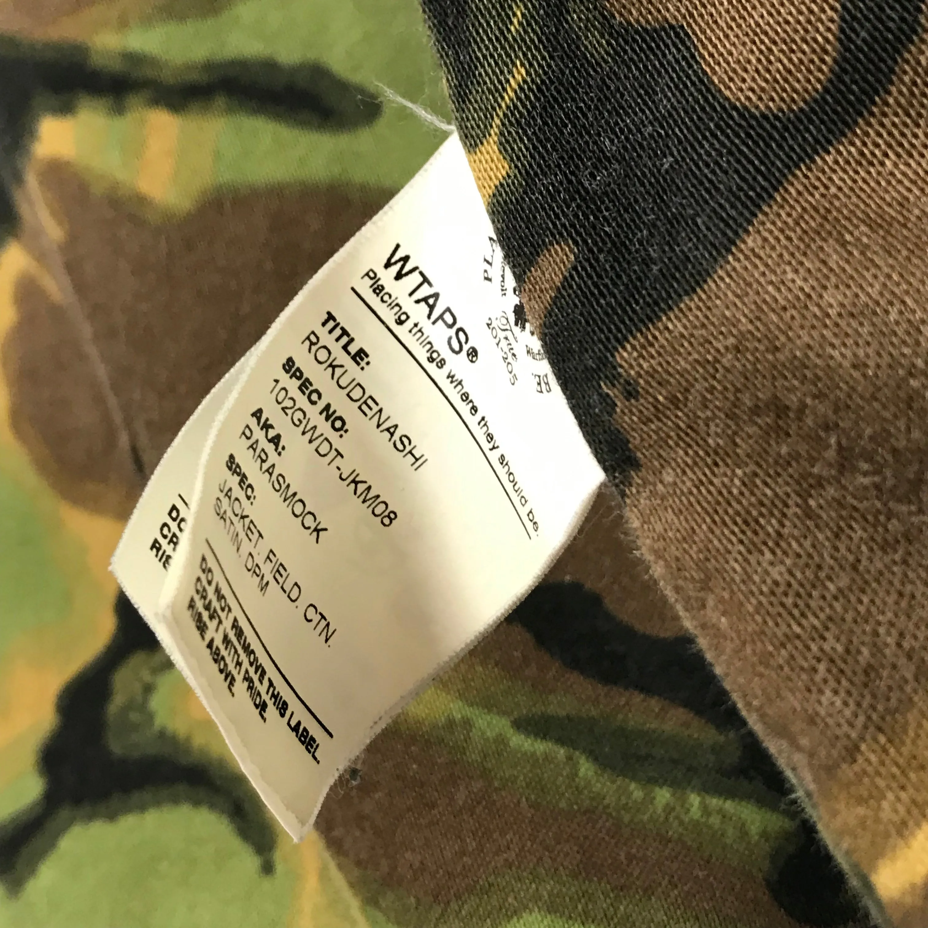 [S] WTaps 10AW Tropical Camo Parasmock Jacket