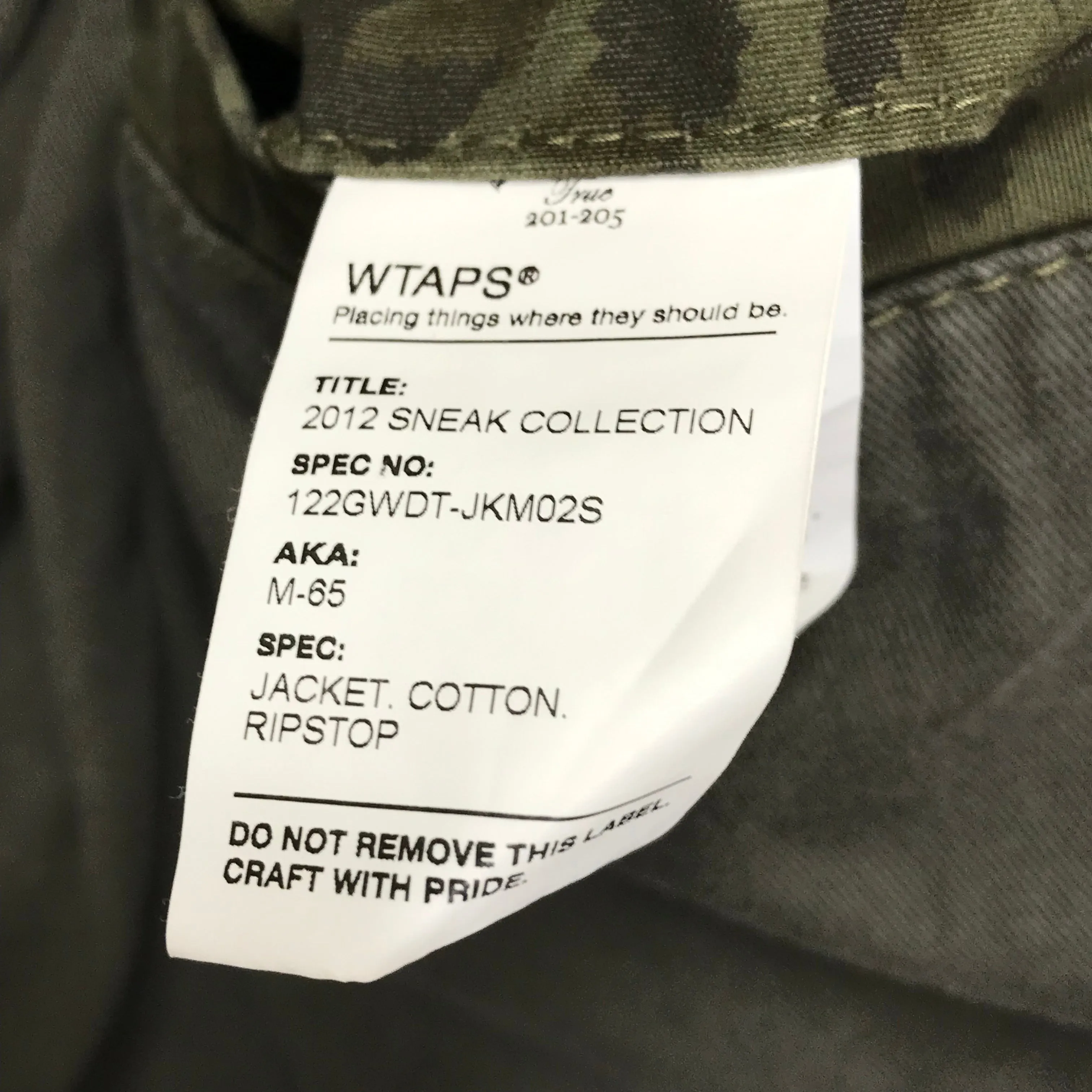 [S] WTAPS 12AW Leopard Camo Ripstop Camo M-65 Jacket