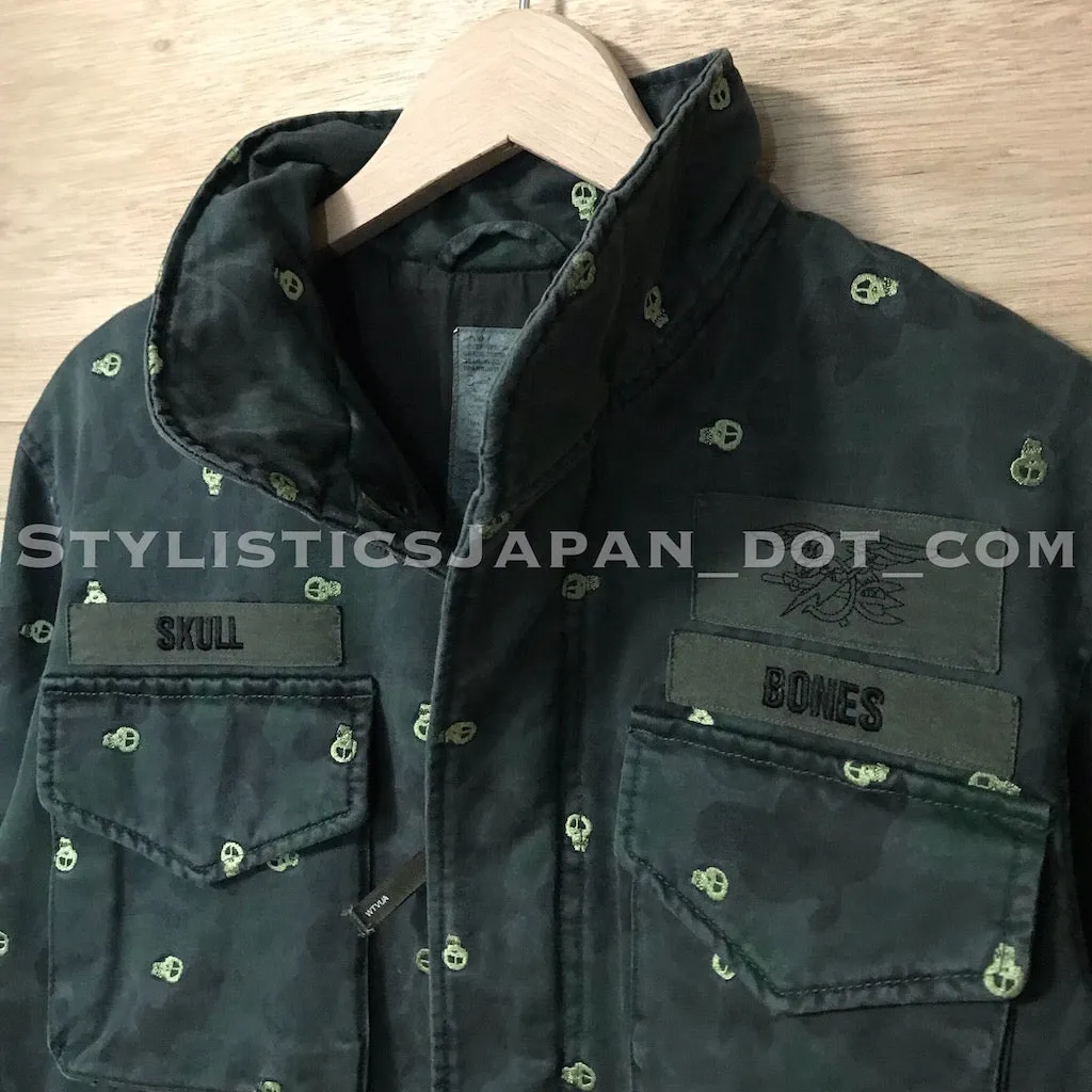 [S] WTaps x Stussy Skull and Bones Camo M-65 Jacket