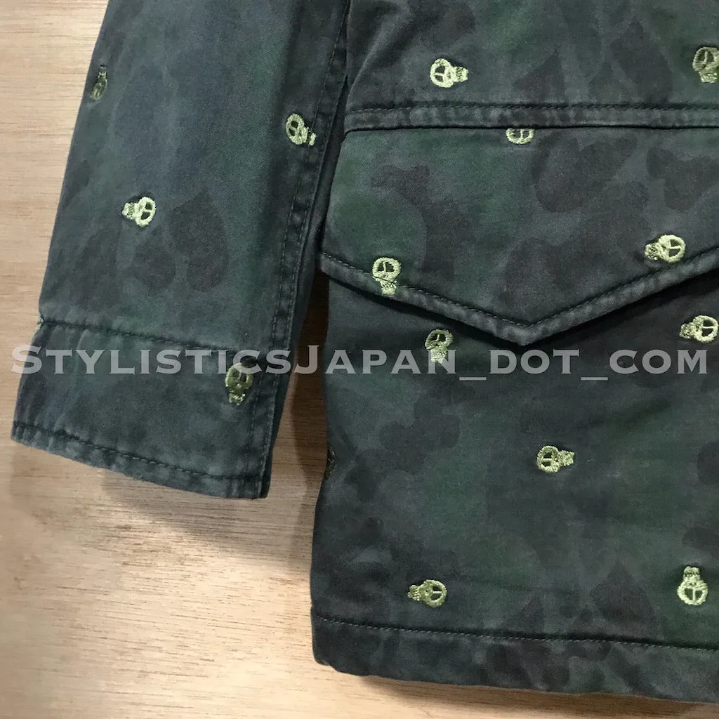 [S] WTaps x Stussy Skull and Bones Camo M-65 Jacket