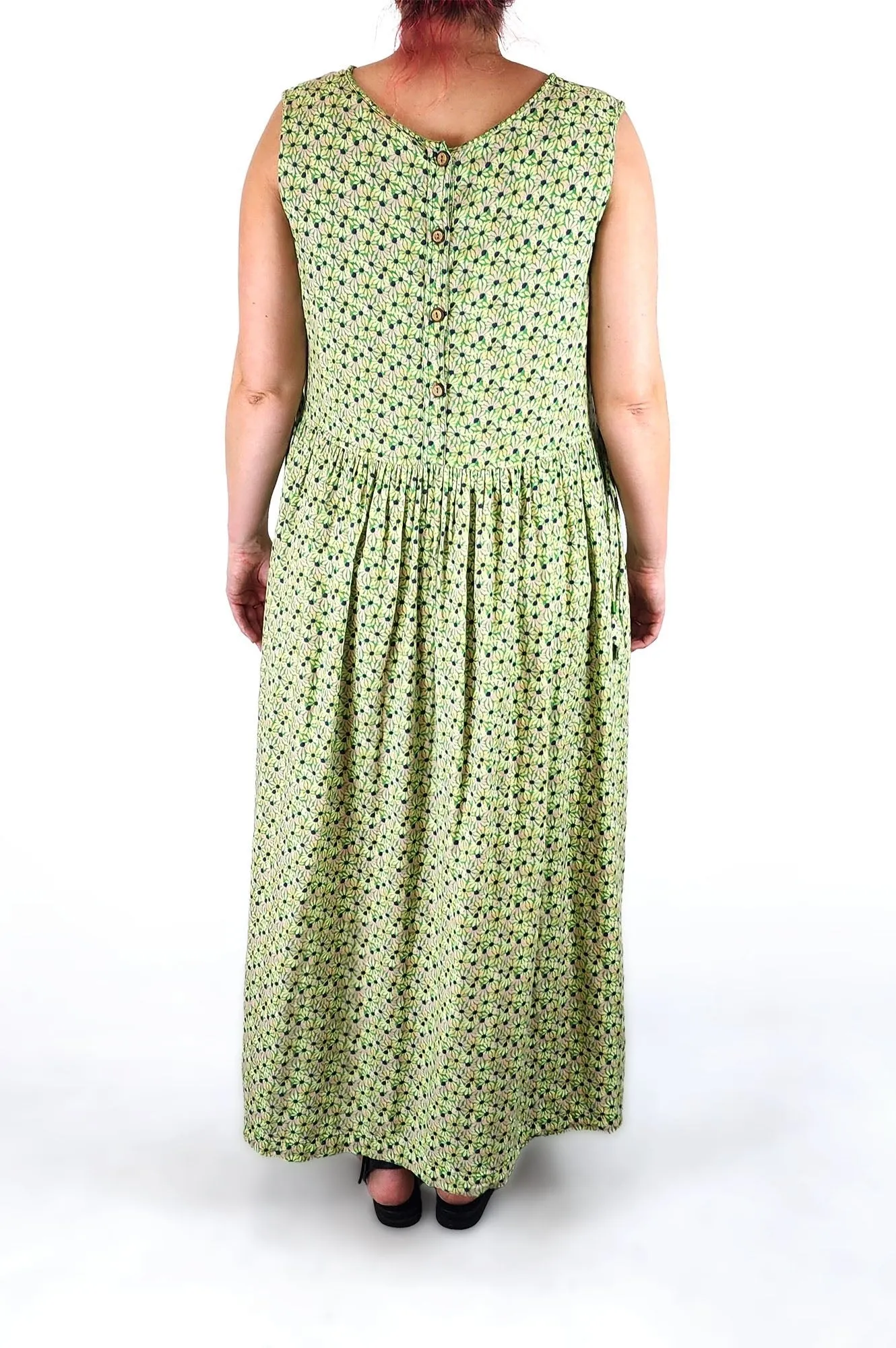 Sage & Claire green cotton dress size L