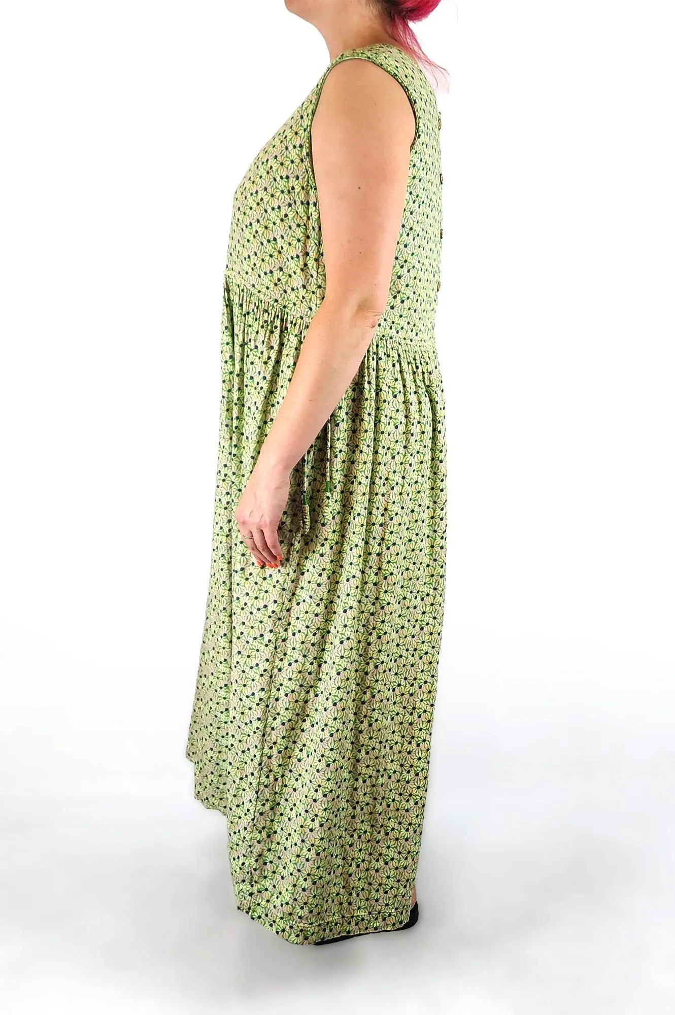 Sage & Claire green cotton dress size L