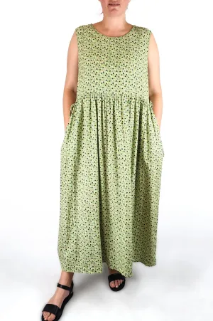 Sage & Claire green cotton dress size L