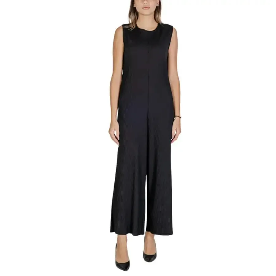 Sandro Ferrone Black Sleeveless Jumpsuit