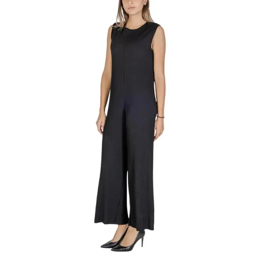 Sandro Ferrone Black Sleeveless Jumpsuit