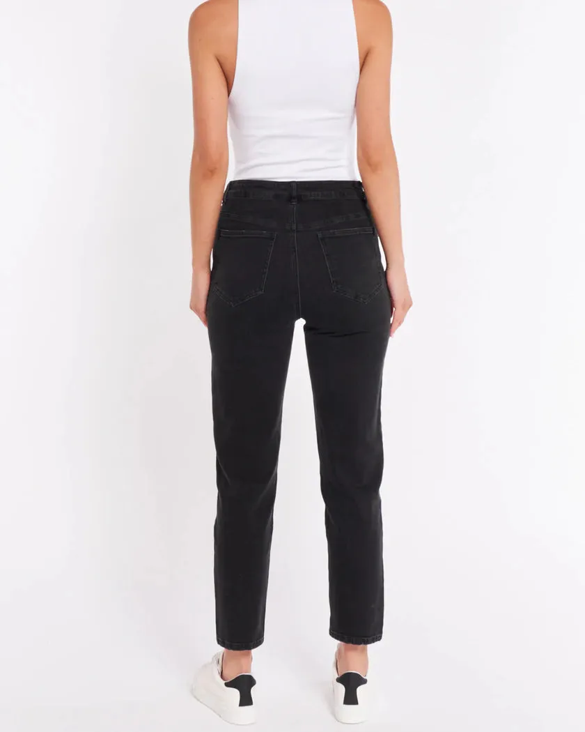 SASS NAT JEAN WASHED BLACK