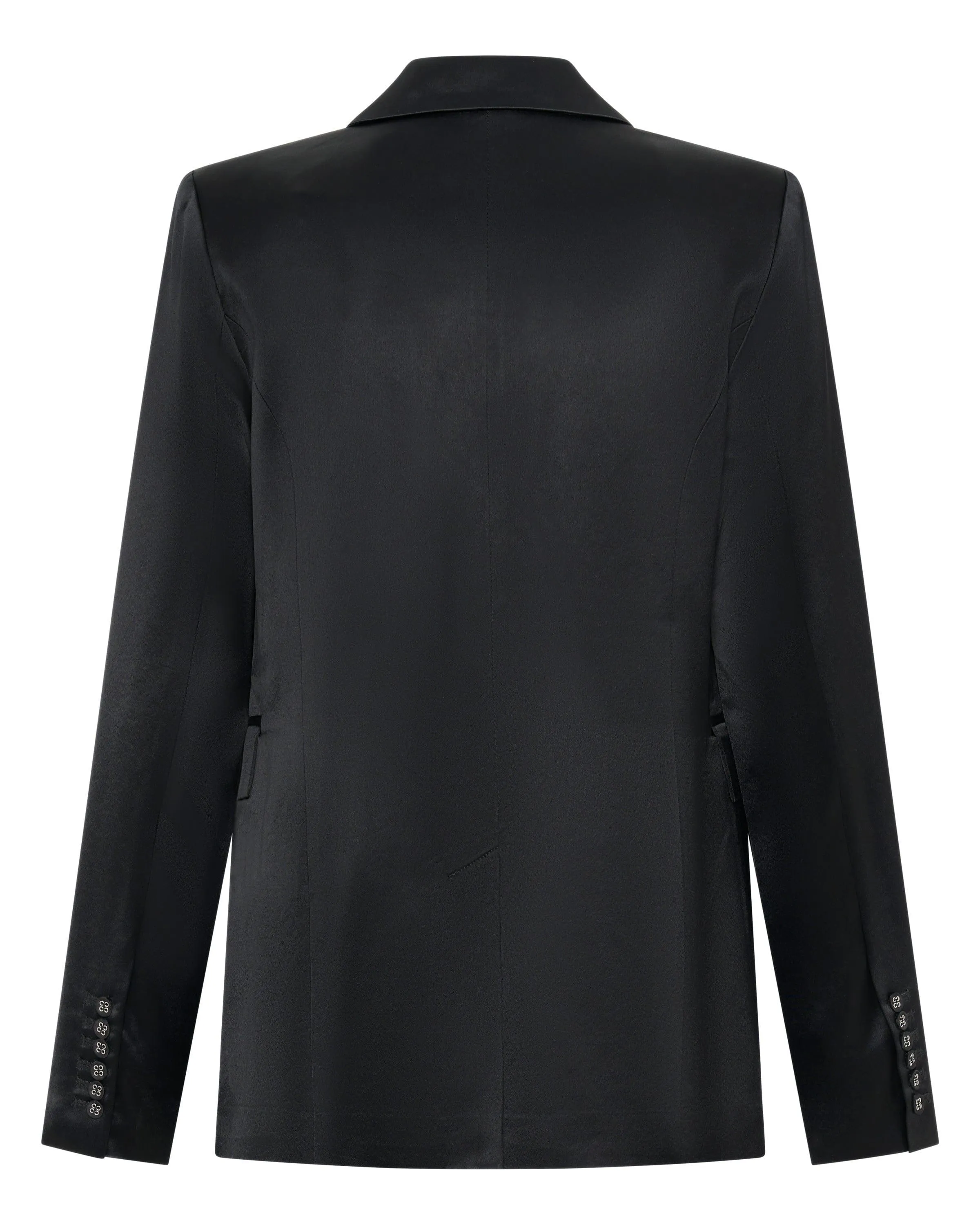 SATIN TAILORED BLAZER | BLACK