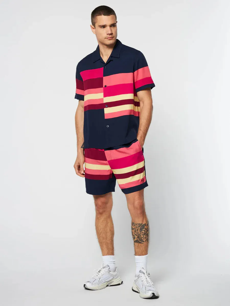 Sergio Tacchini PENNELLATA CABANA SHIRT & SHORT (MARITIME BLUE/ MULTI)