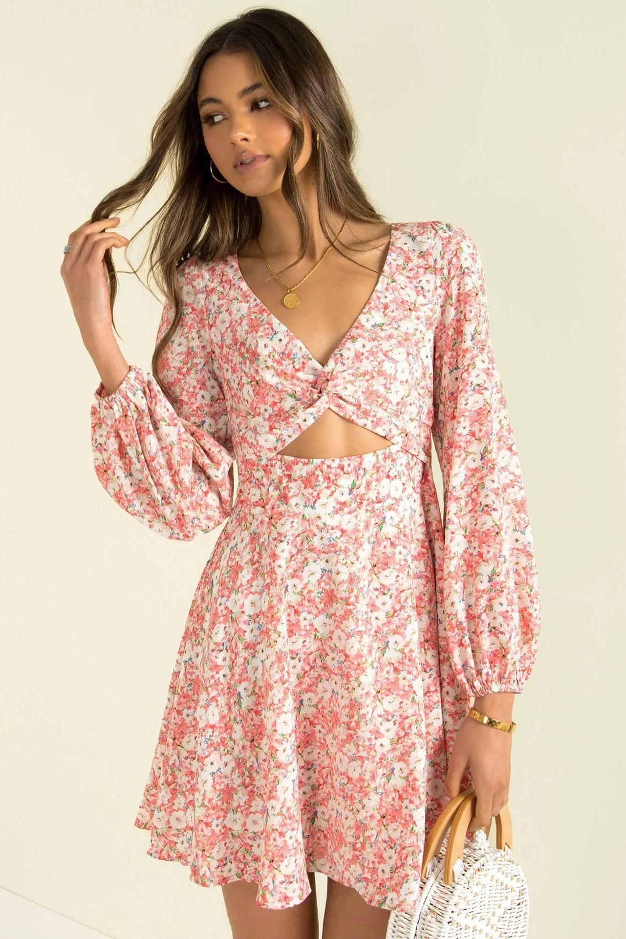 Sexy Causal Long Sleeves V Neck Short Dresses