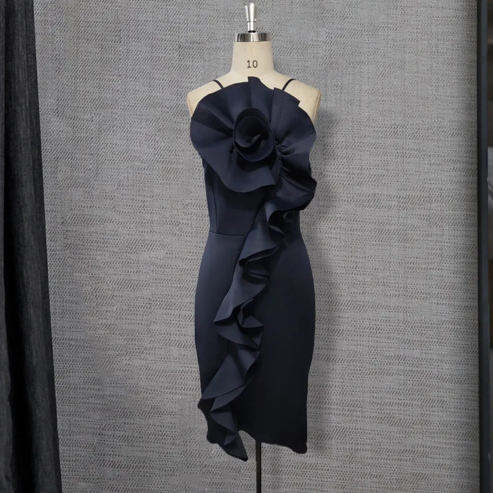 Sexy High Waist Bodycon Ruffled Dresses