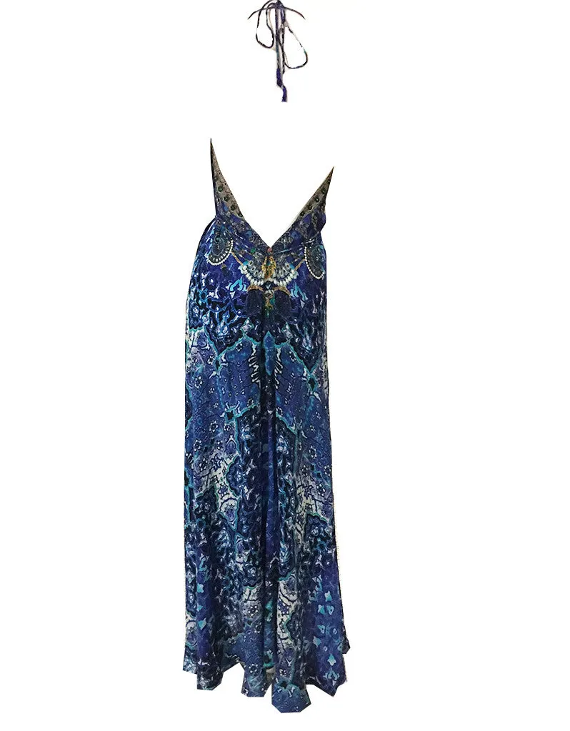 Shahida Parides 3-Way Style Long Dress in Blue