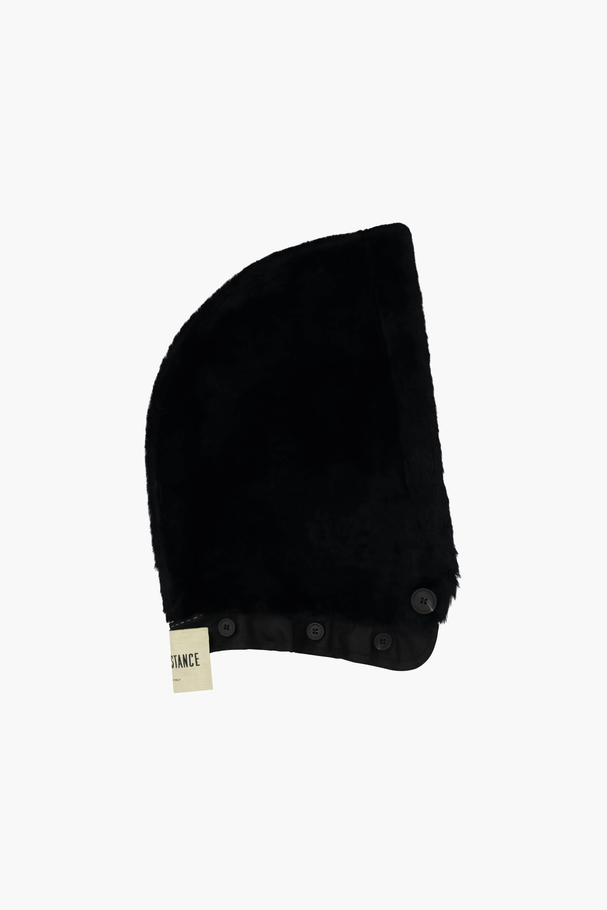 Shearling Close Fit Hood - Black / Midnight