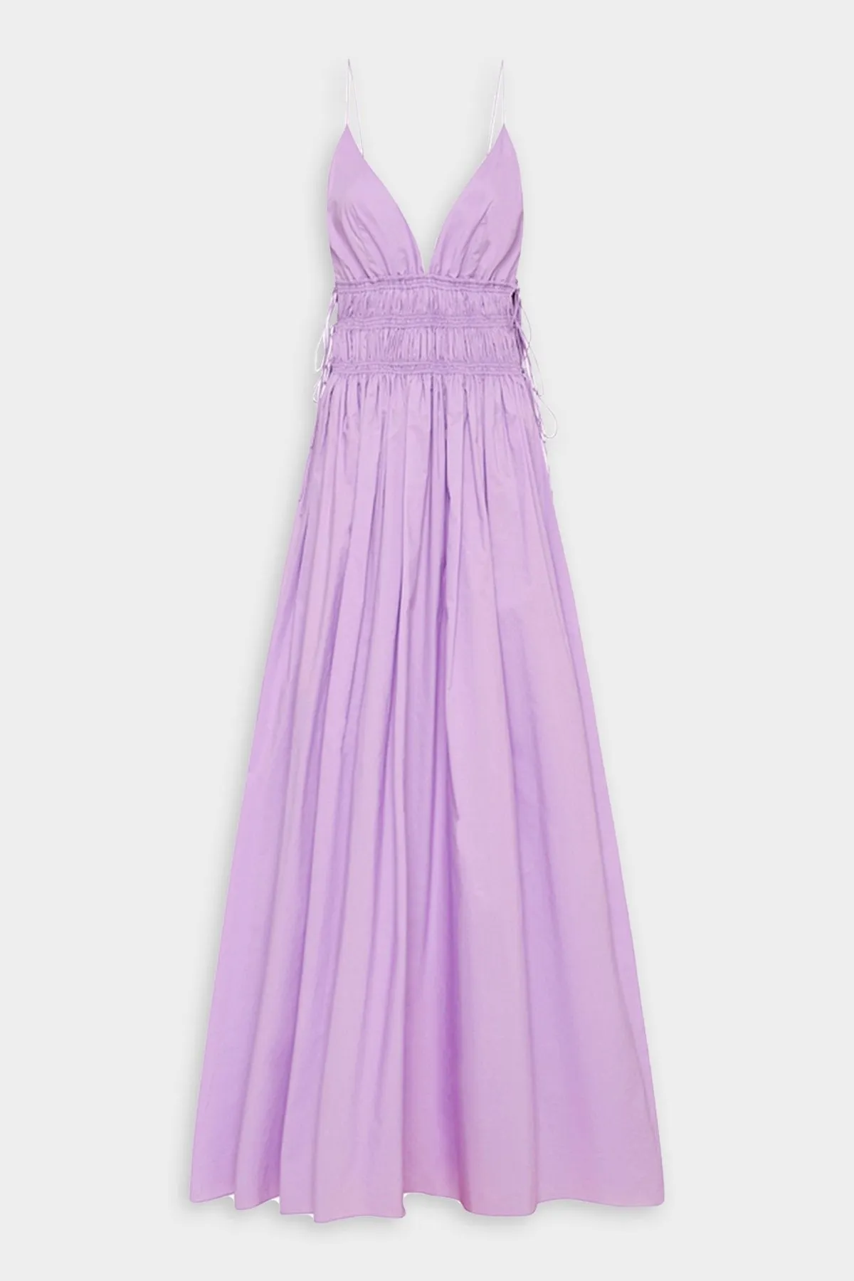 Shirred Triangle Dress in Violet