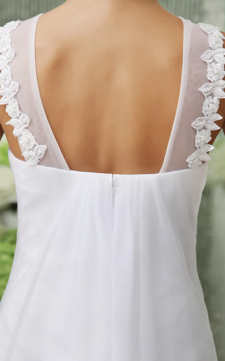 Short Strapped Tulle Overlay A-Line Lovely Dress-GC_704999