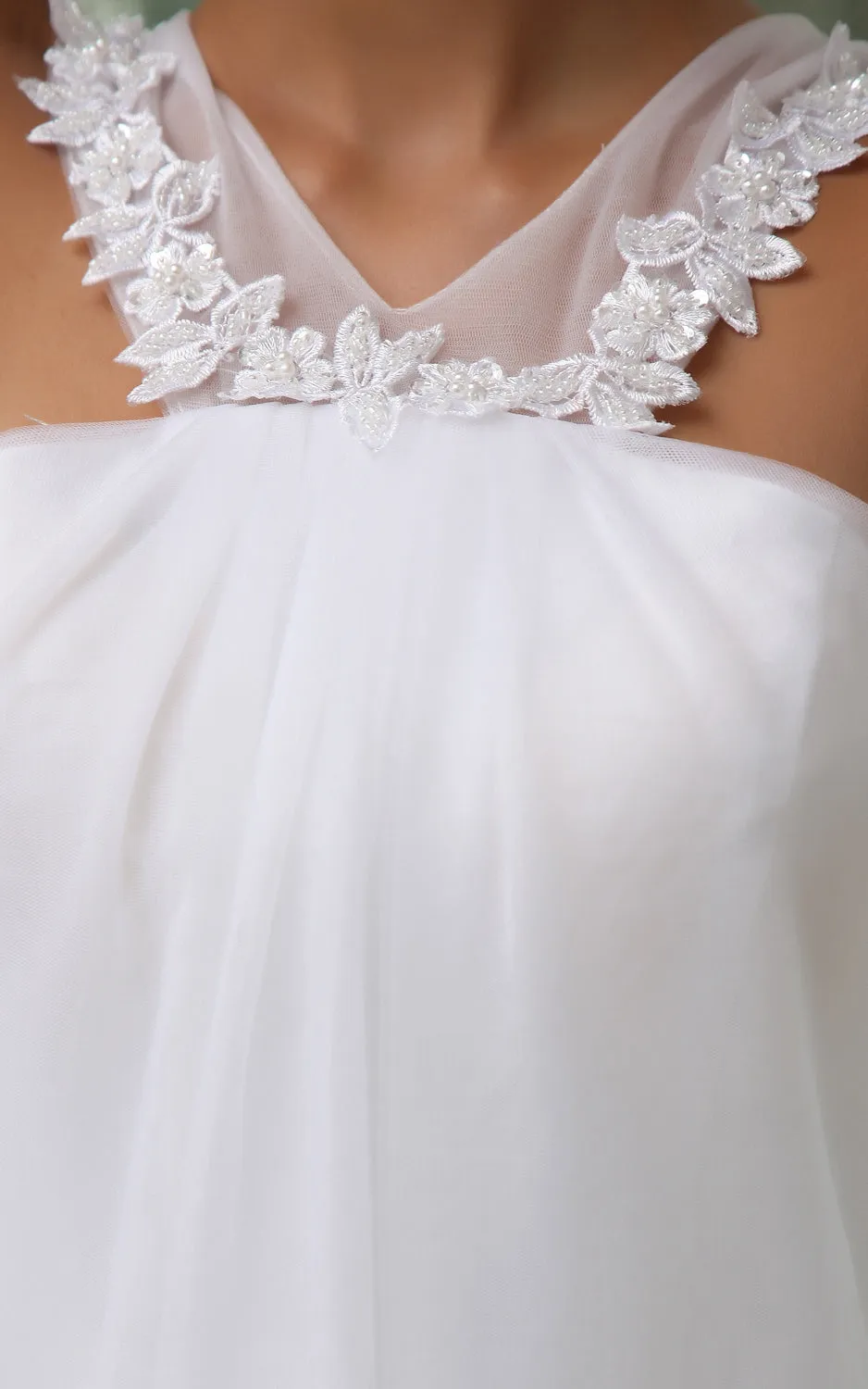 Short Strapped Tulle Overlay A-Line Lovely Dress-GC_704999