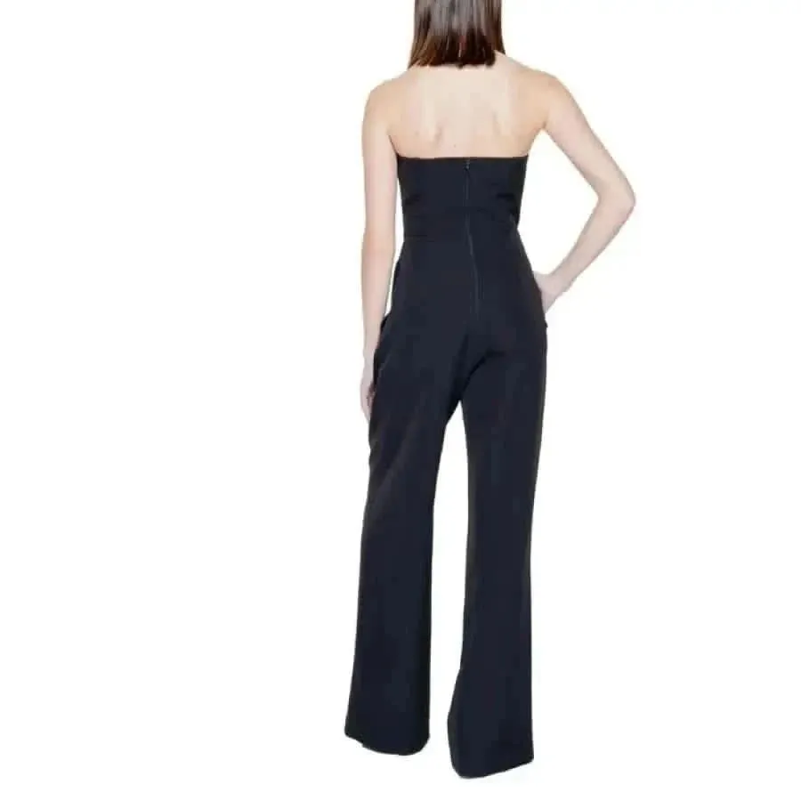 Silence Women Jumpsuit Black Sleeveless Sweetheart Neckline