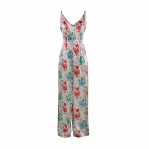 Silk Floral print Jumpsuit