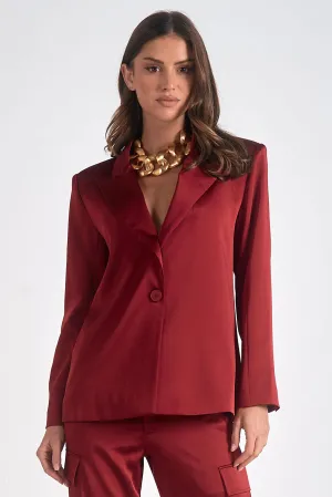 Silk Maroon Blazer
