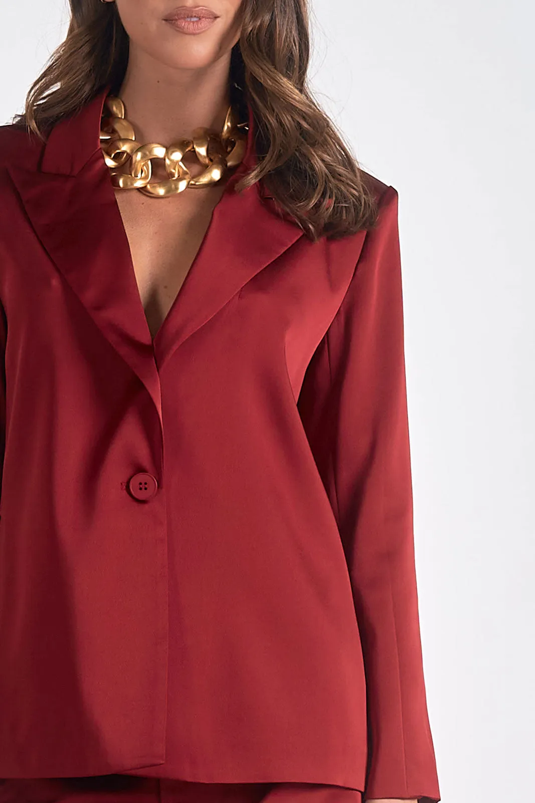 Silk Maroon Blazer