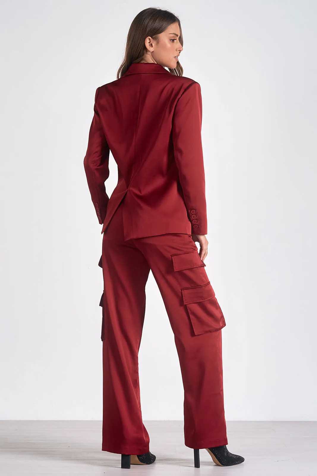 Silk Maroon Blazer