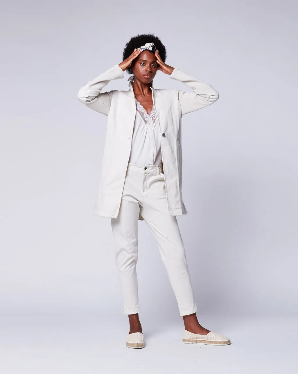 Single-Button Elbow Patch Blazer
