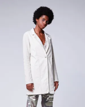 Single-Button Elbow Patch Blazer