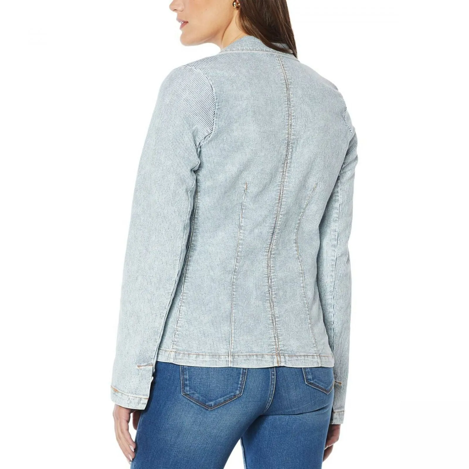 Skinnygirl Women's Kay Denim Blazer Jacket