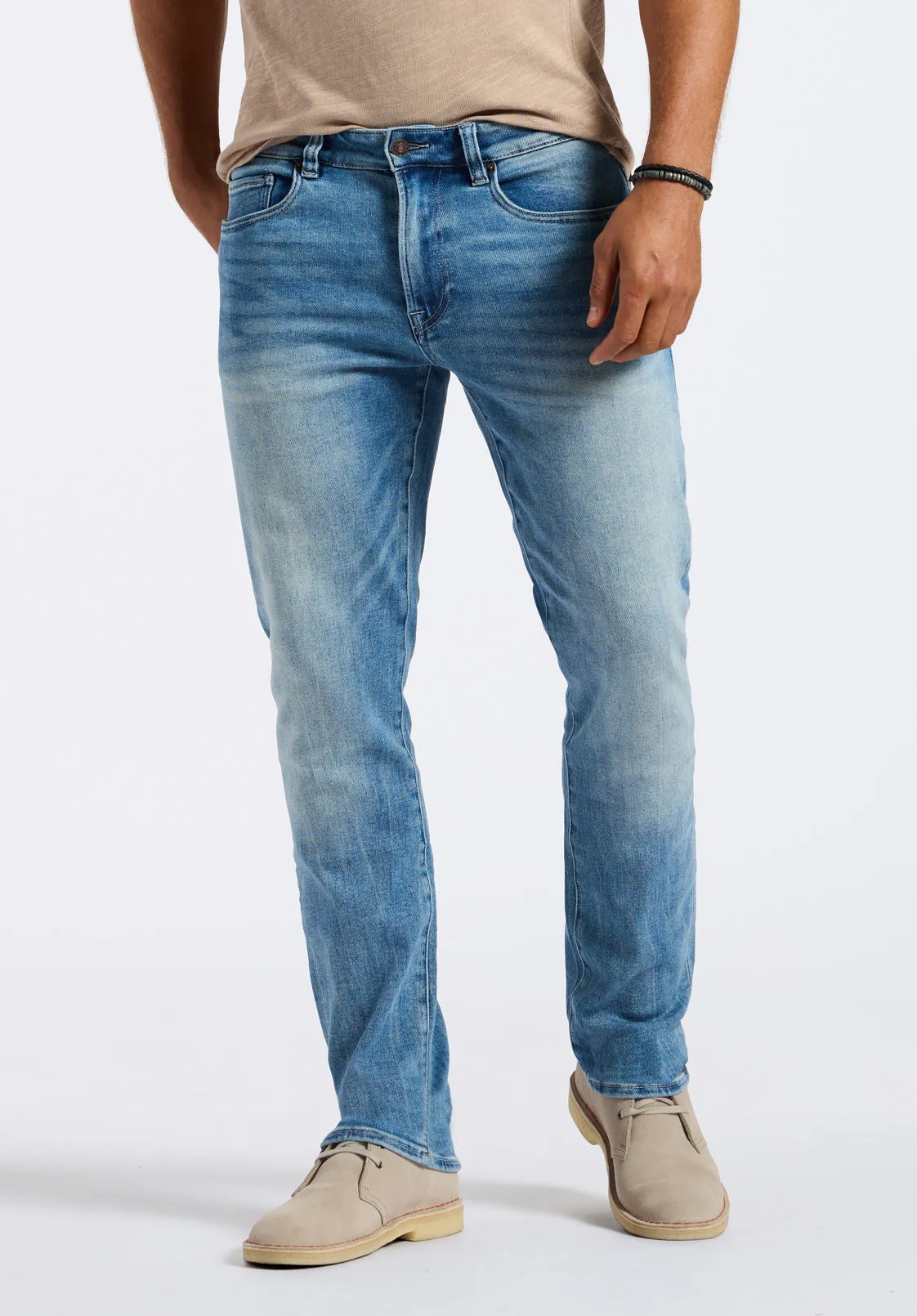 Slim Ash Men's Jeans, Heavily Sanded & Worked Blue - BM26071