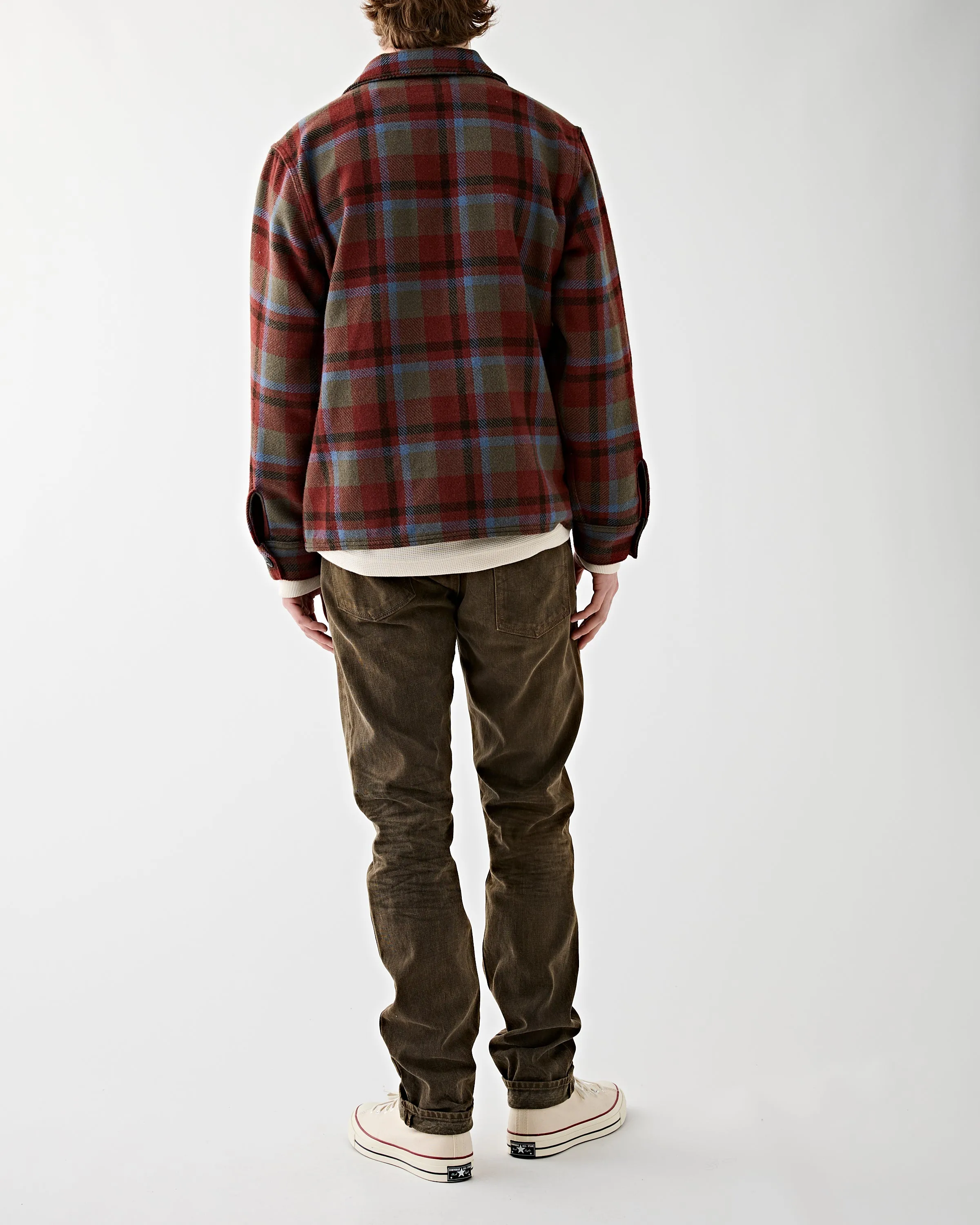 Slim Fit Distressed Brown Wash Jean