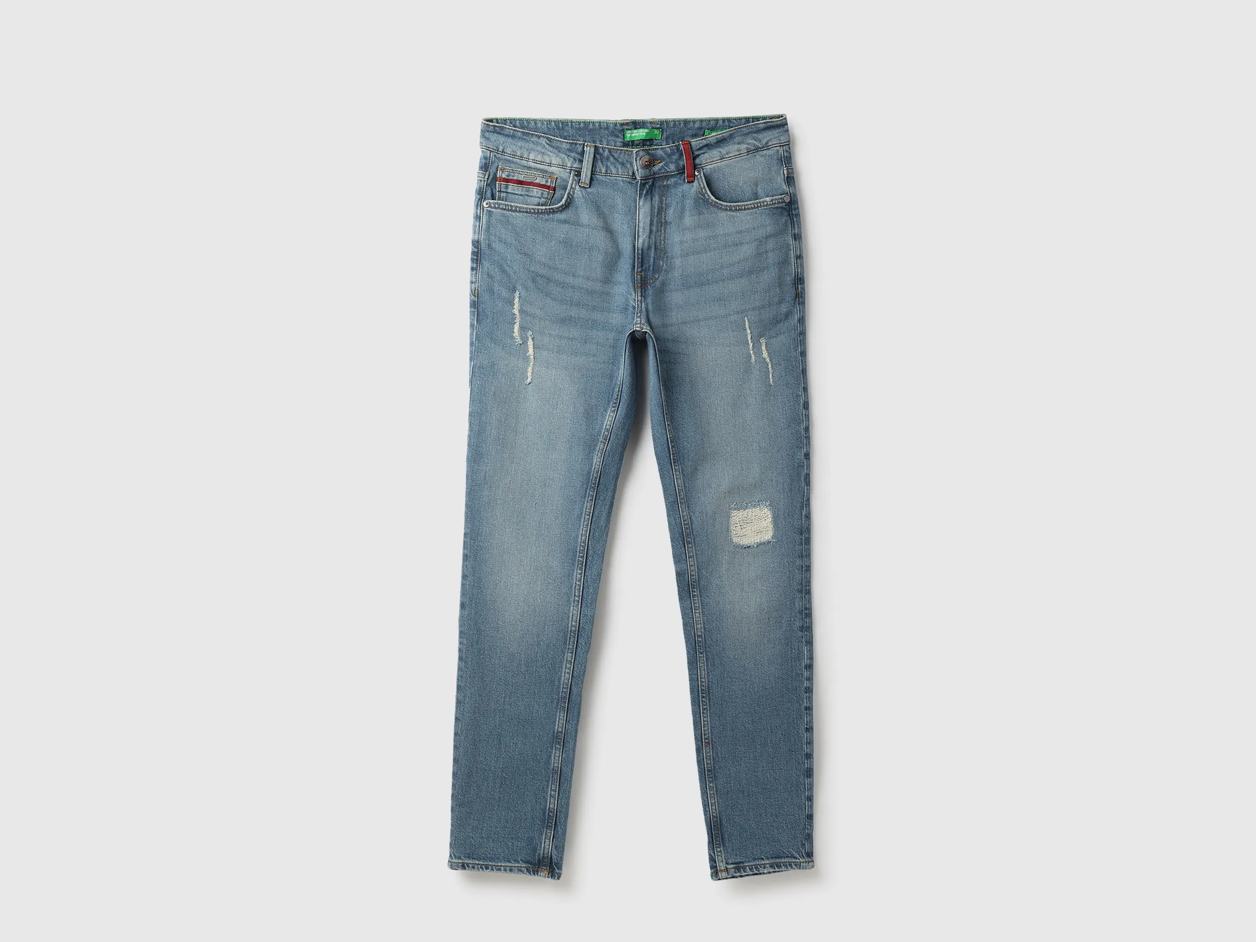 Solid Skinny Fit Light Wash Jeans