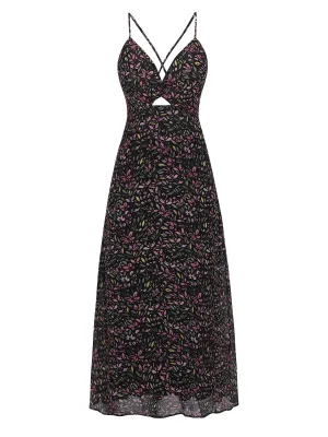 Spaghetti Strap Floral Print Dress