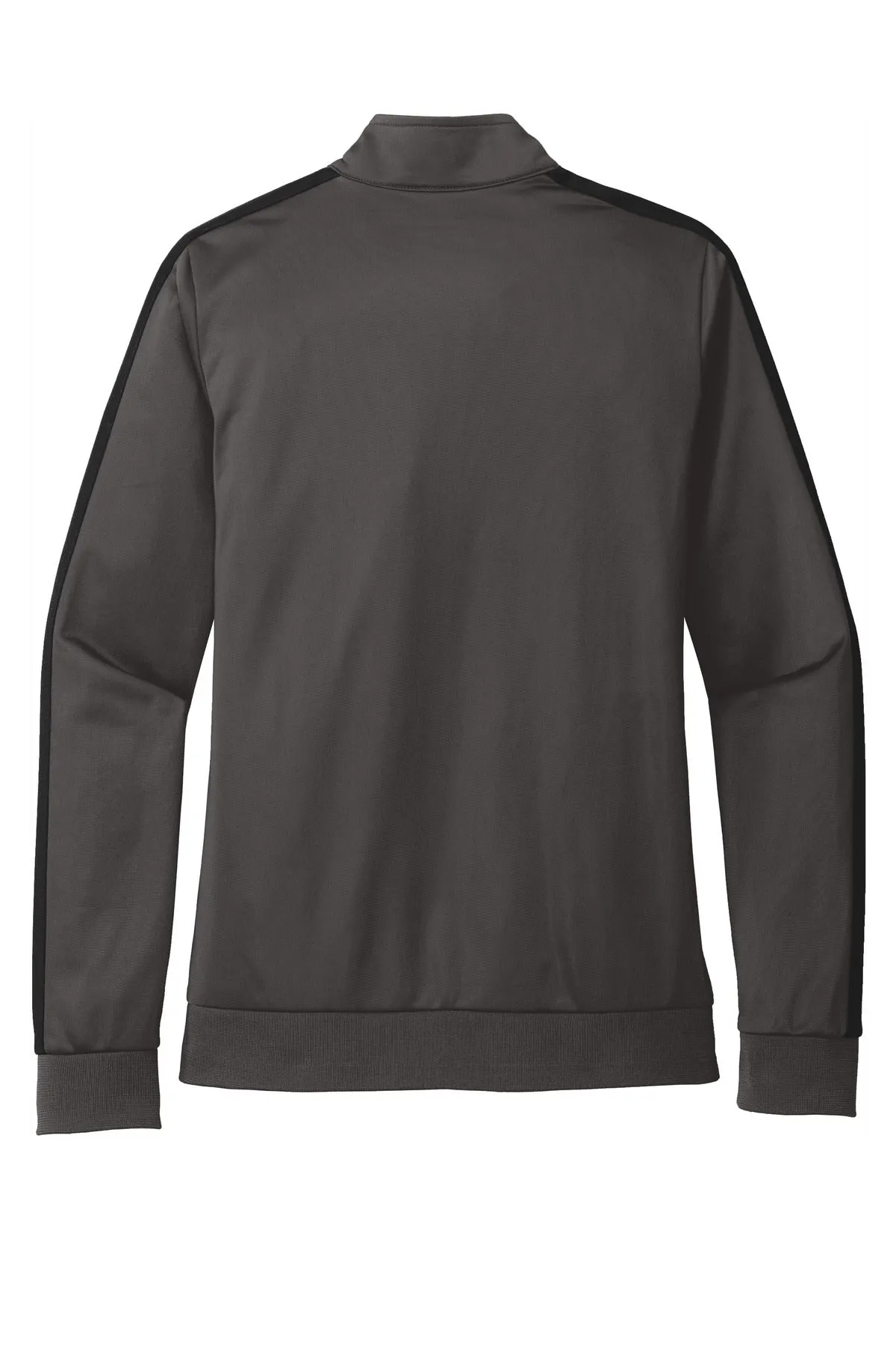 Sport-Tek  Ladies Tricot Sleeve Stripe Track Jacket. LST94 Graphite/ Black
