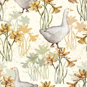 Spring geese cable knit topped dress