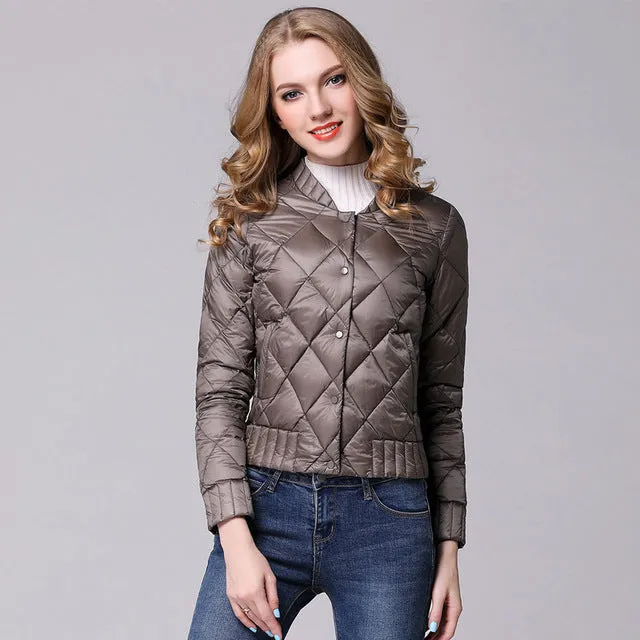 Spring Winter Women Ultra Light Down Jacket Casual Female Portable duck feather Coat Jackets Lightweight Parkas