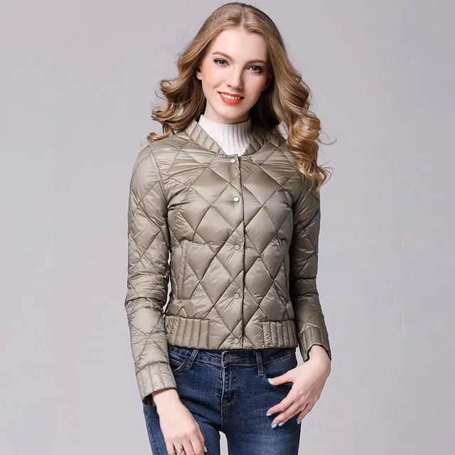 Spring Winter Women Ultra Light Down Jacket Casual Female Portable duck feather Coat Jackets Lightweight Parkas