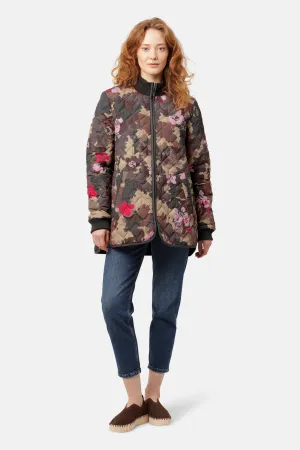 Steppjacke - Floral Camo