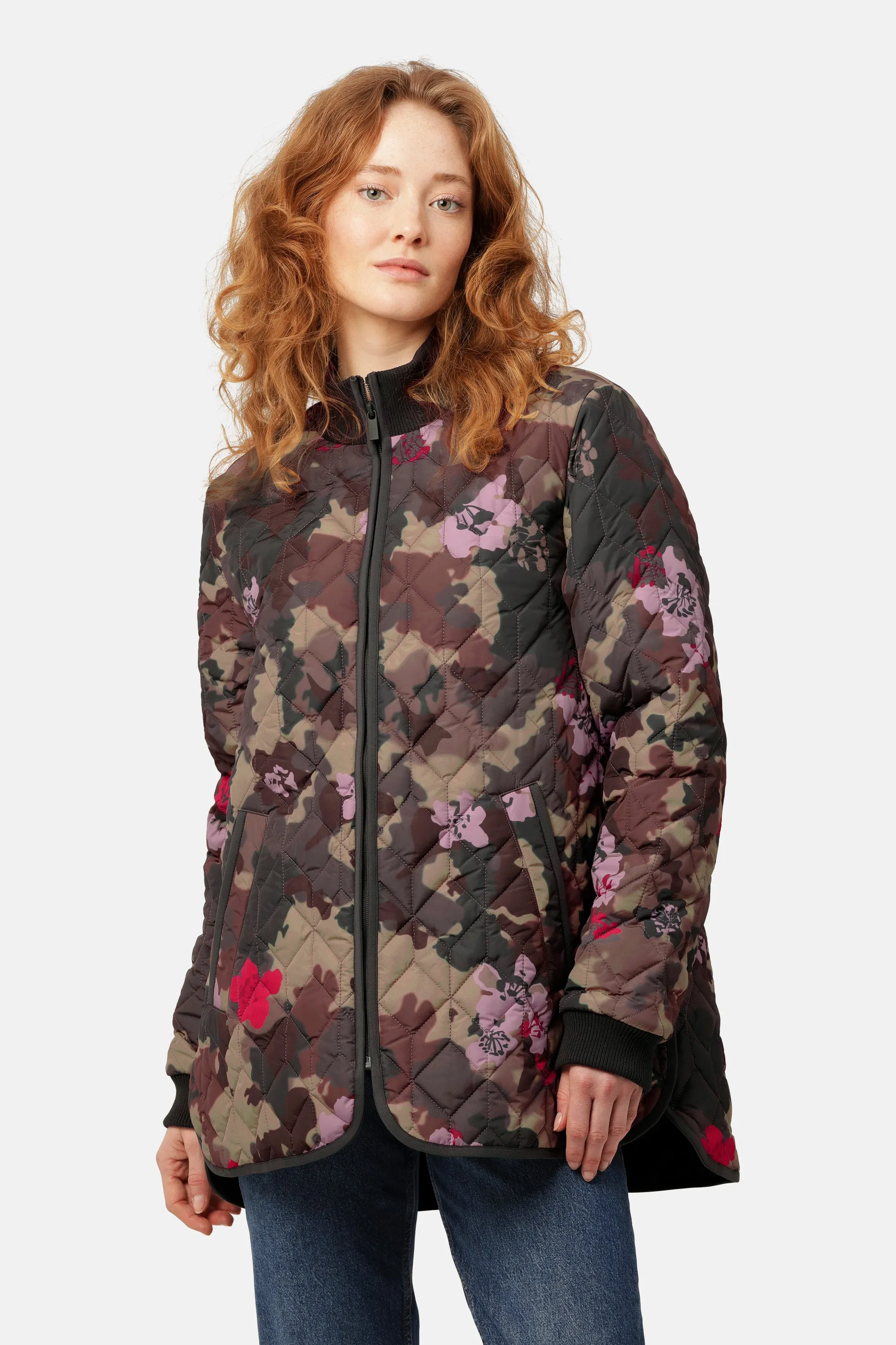 Steppjacke - Floral Camo