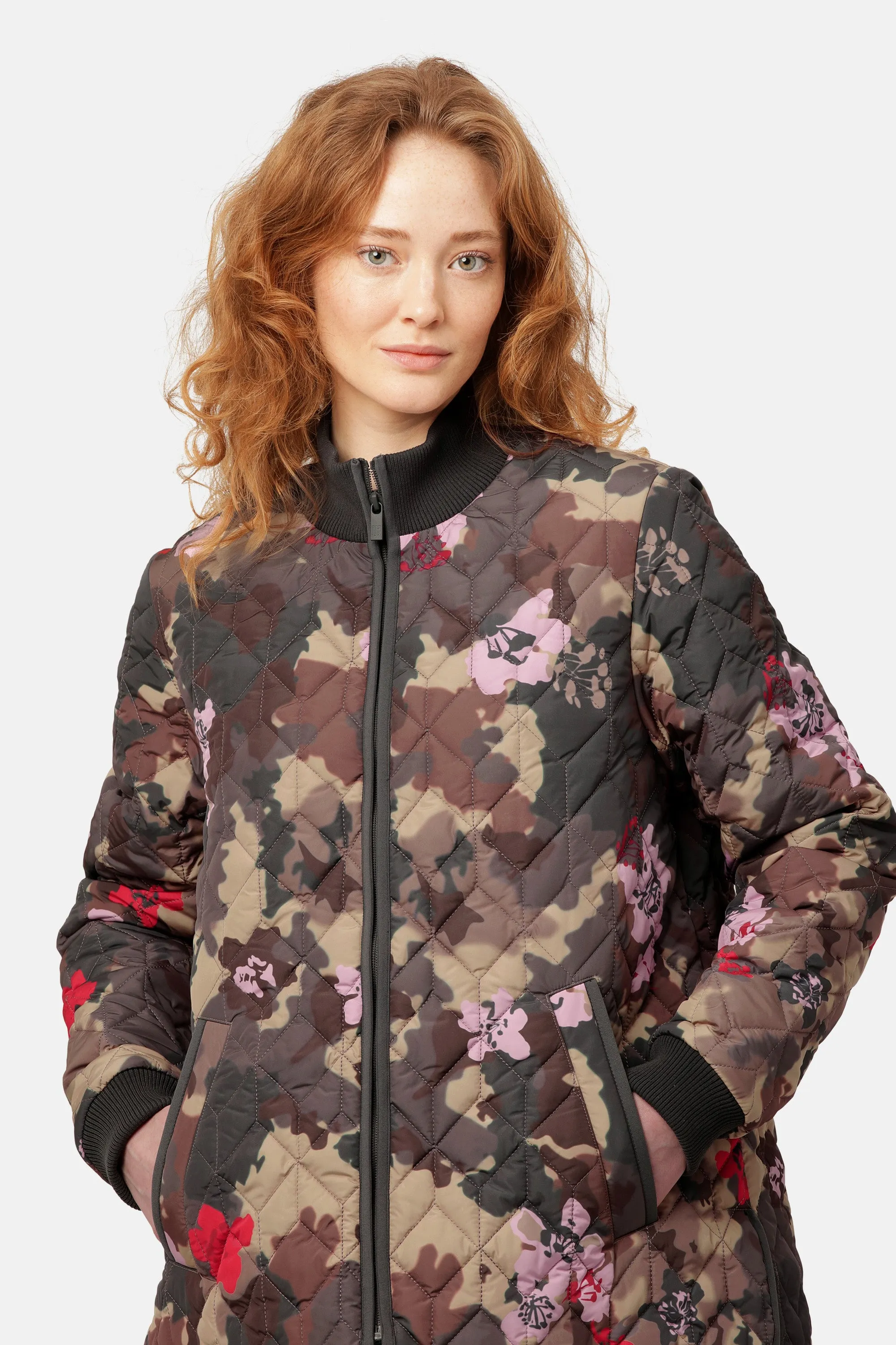Steppjacke - Floral Camo