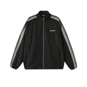 Striped Zip-Up Track Jacket