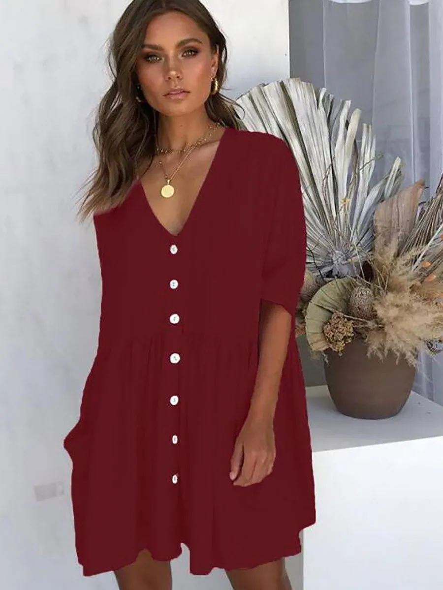 Stunncal Button Dress