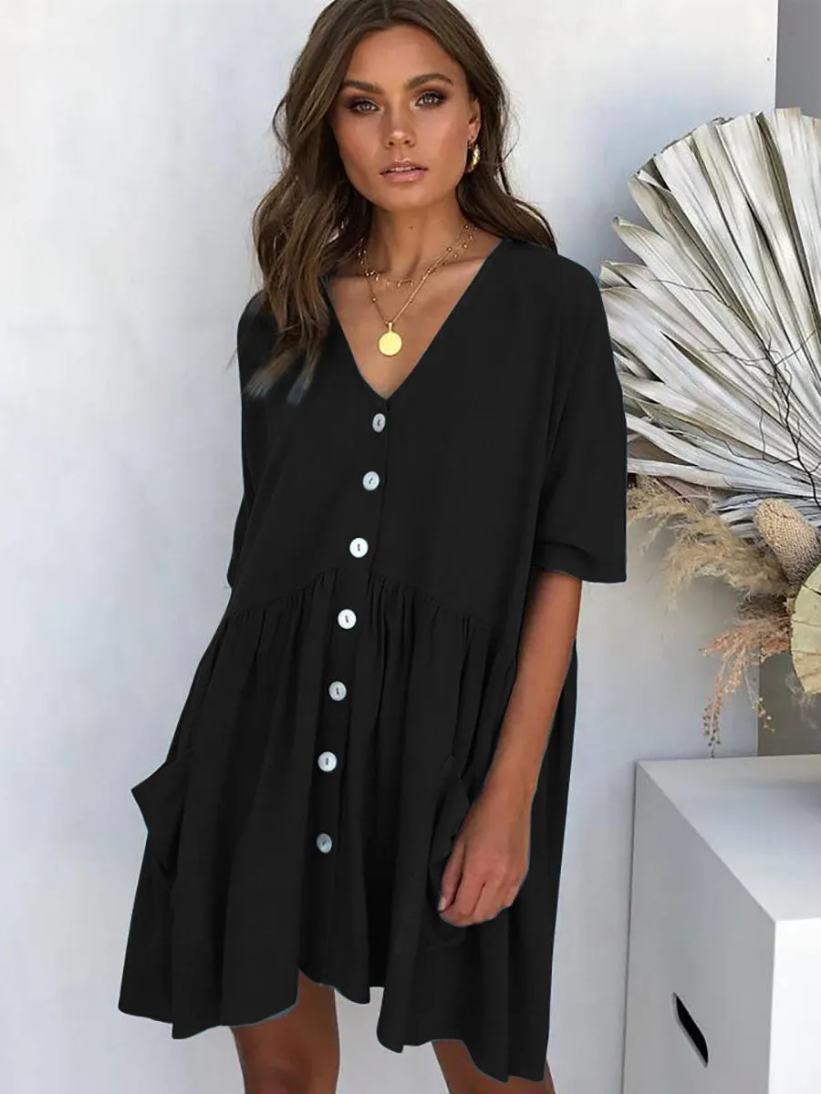 Stunncal Button Dress
