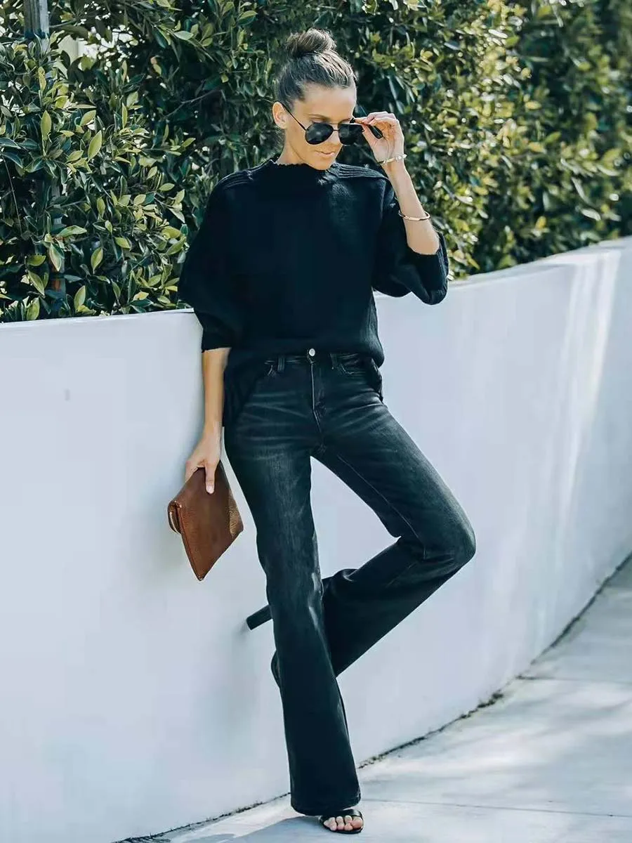 Stunncal Fashion Slim High Waist Stretch Flare Jeans
