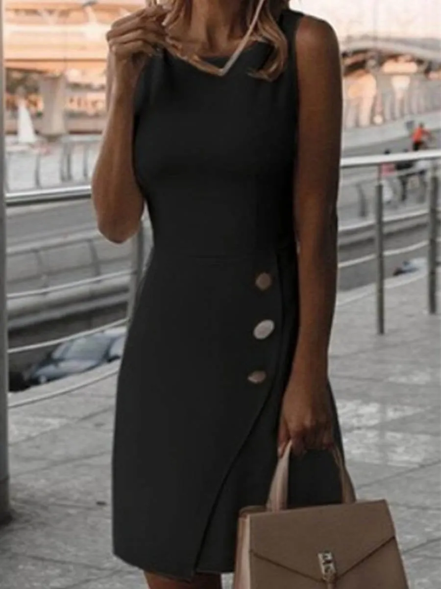 Stunncal Sleeveless Irregular Dress
