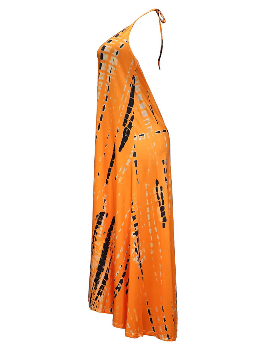 Stunncal V-Neck Printed Camisole Dress
