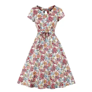 Summer Butterfly Print Short Dresses