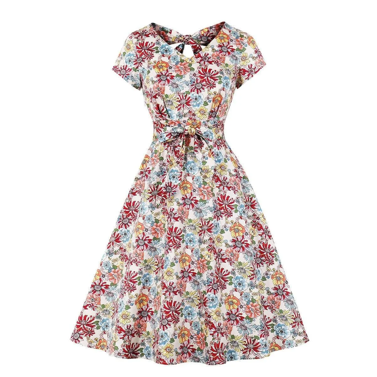 Summer Butterfly Print Short Dresses
