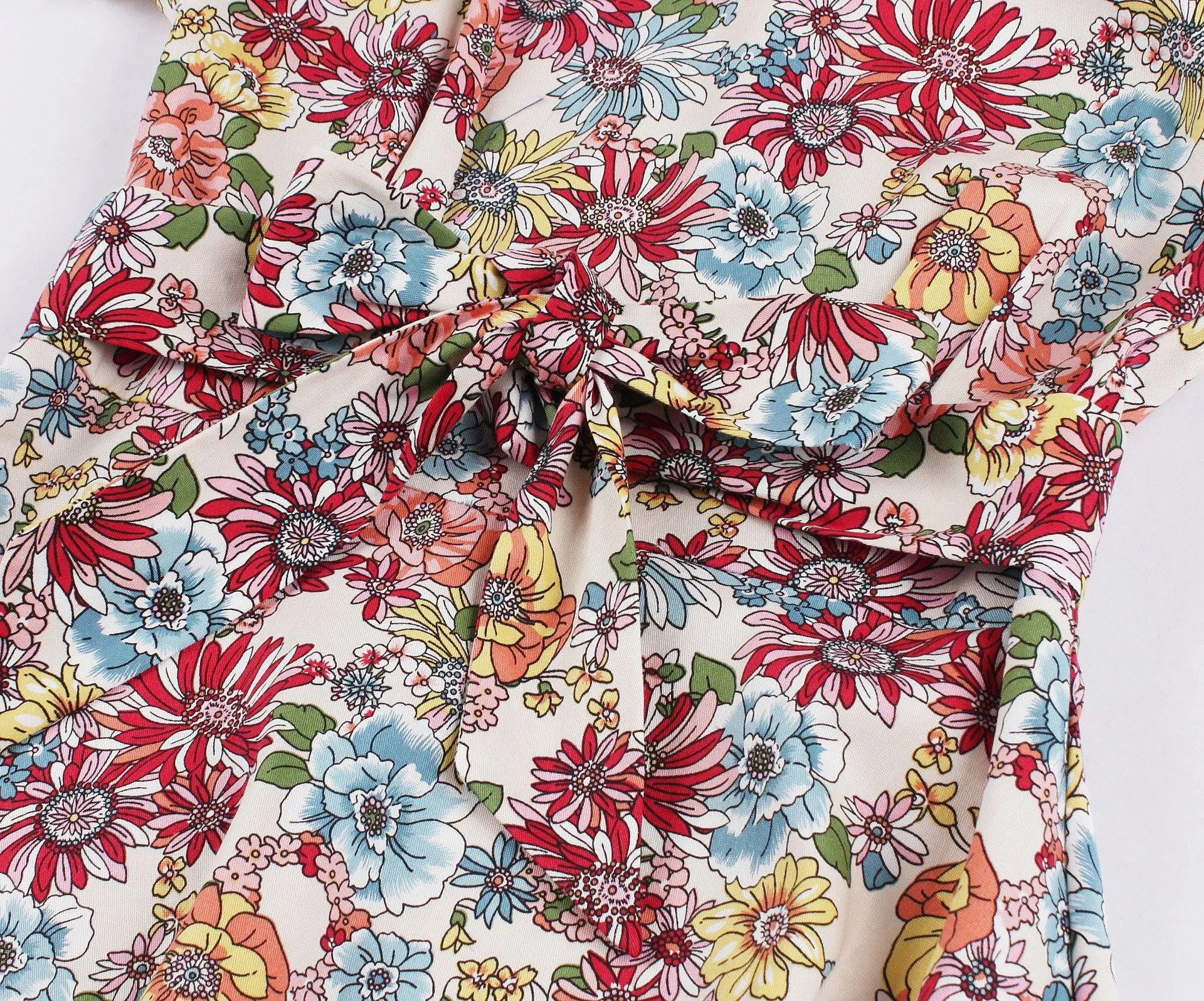 Summer Butterfly Print Short Dresses