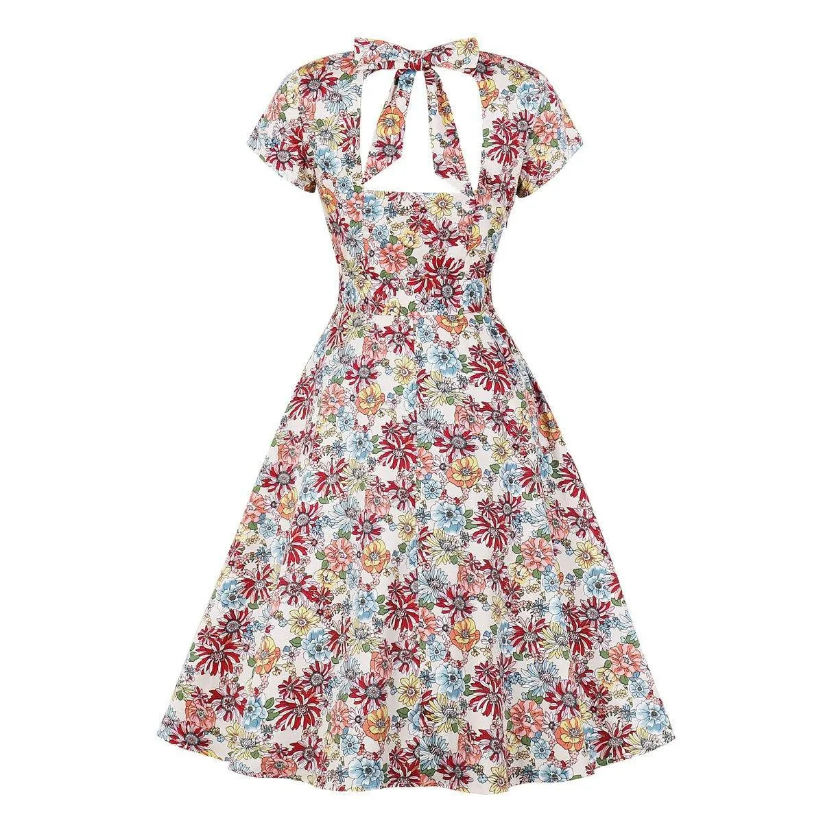 Summer Butterfly Print Short Dresses