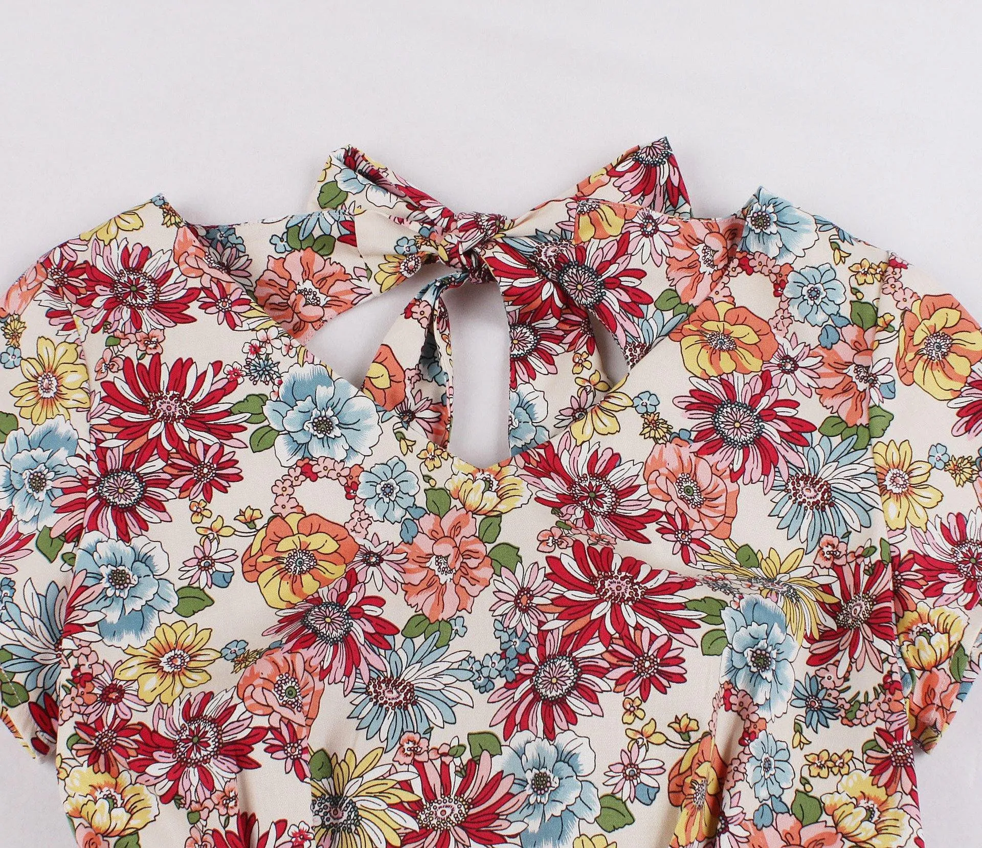 Summer Butterfly Print Short Dresses